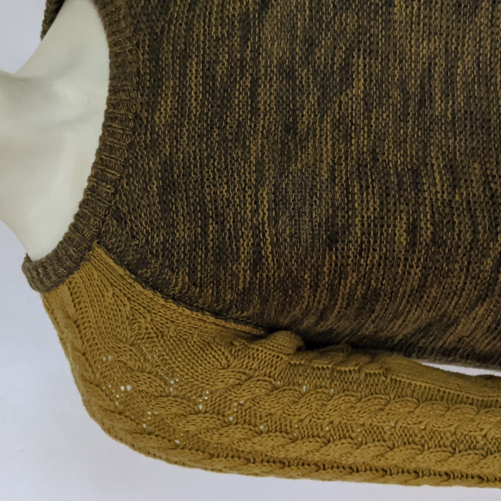Margaret O'Leary Marled Goldenrod and Gray Sweater size Medium 💯 Organic Cotton - Picture 4 of 8